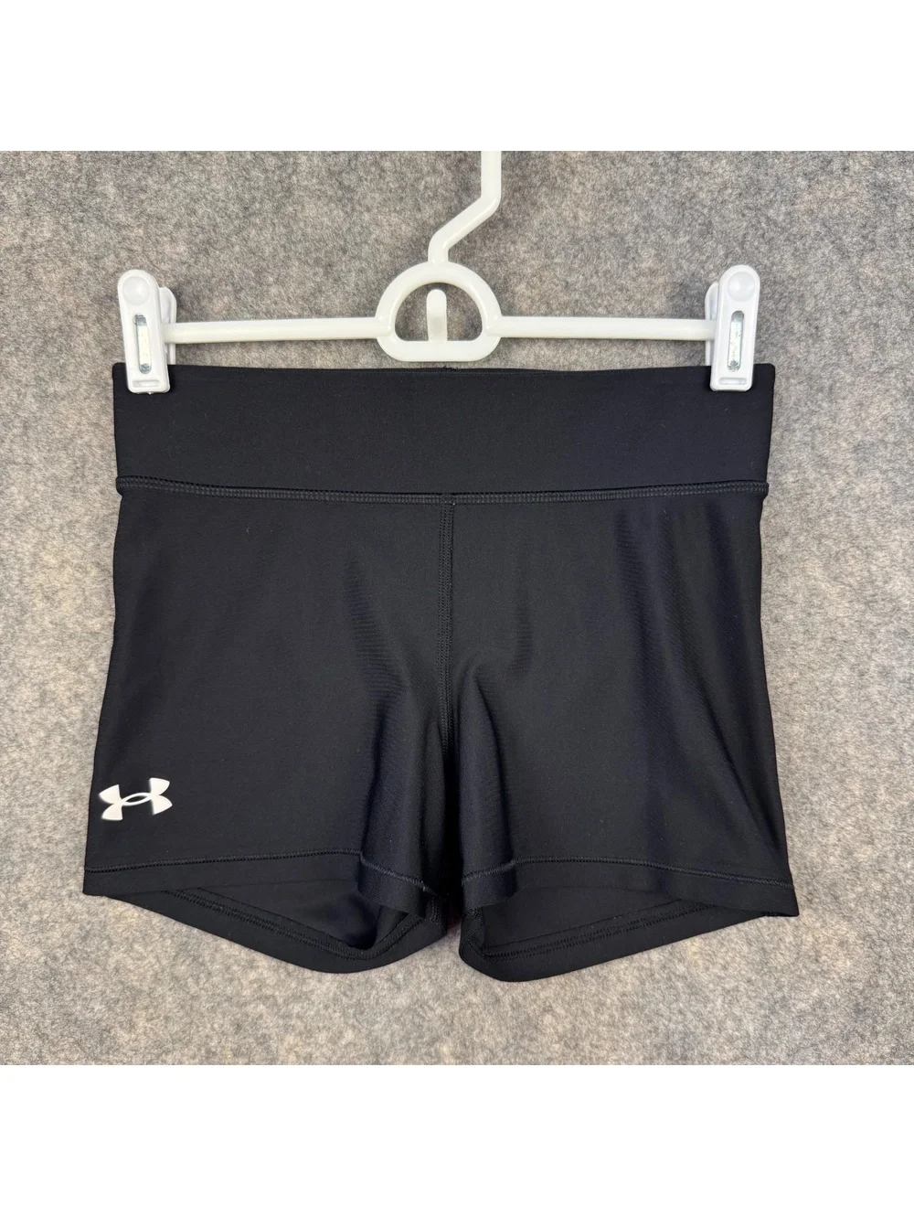 Under Armour Compression Workout Volleyball Shorts Black Women XS Small 2” 822